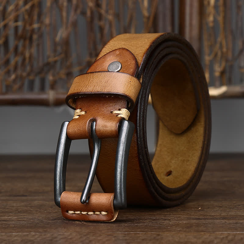 oscar | men's leather cowboy belt tan