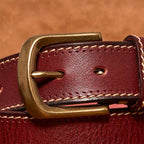 oliver | leather belt with contrast stitching