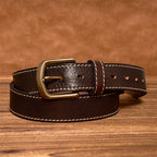 oliver | leather belt with contrast stitching