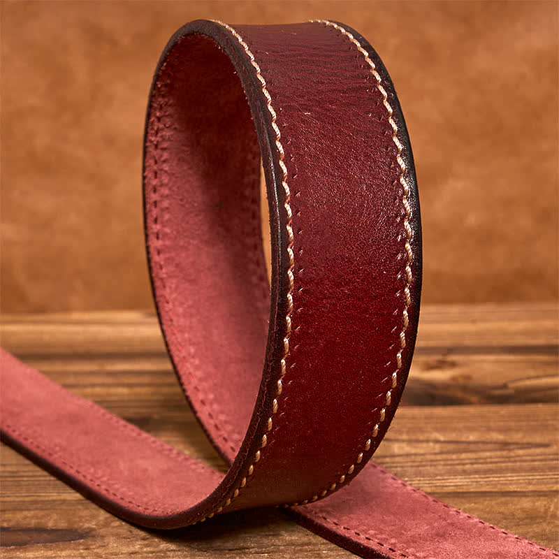 oliver | leather belt with contrast stitching