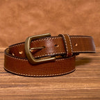 oliver | leather belt with contrast stitching