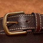 oliver | leather belt with contrast stitching