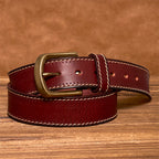 oliver | leather belt with contrast stitching