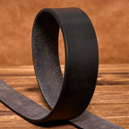 oliver | leather belt with brass square buckle