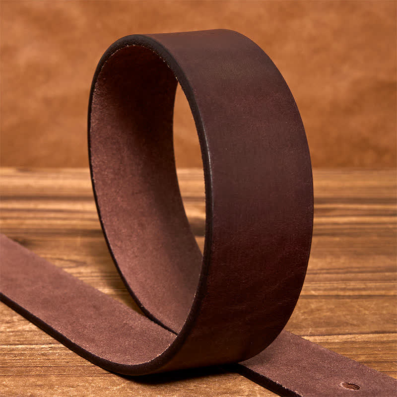 oliver | leather belt with brass square buckle