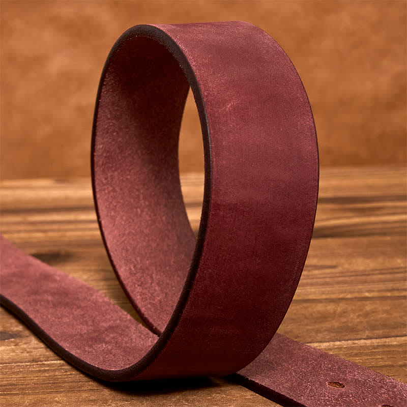 oliver | leather belt with brass square buckle