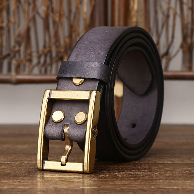 oscar | men's stud detail leather belt black
