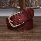 oscar | men's snakeskin grain leather belt