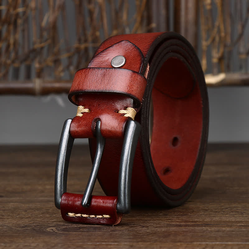 oscar | men's leather cowboy belt burgundy