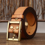 oscar | men's stud detail leather belt tan