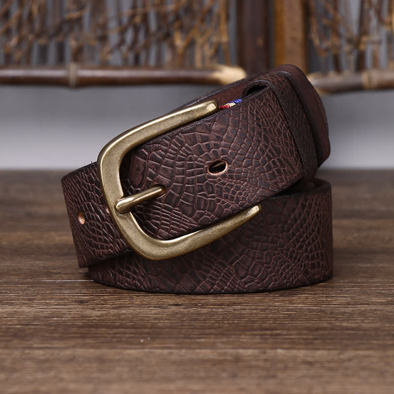 oscar | men's snakeskin grain leather belt