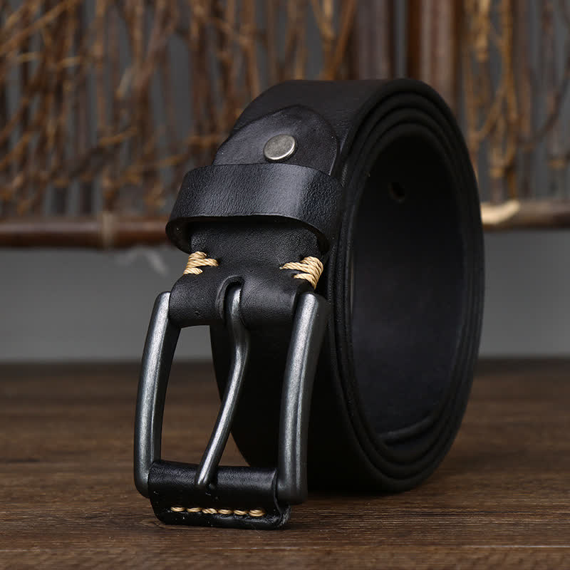 oscar | men's leather cowboy belt black