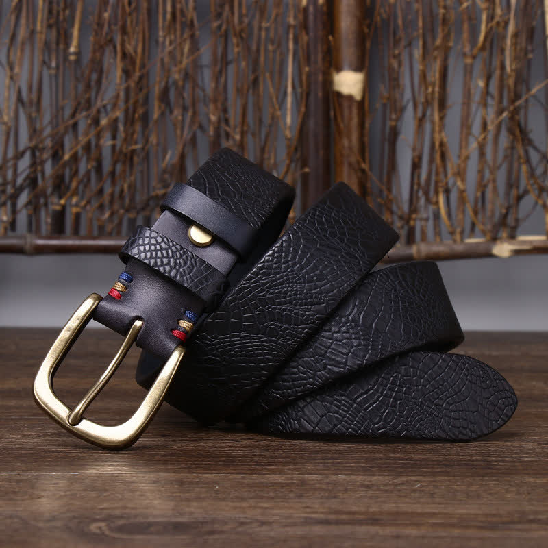 oscar | men's snakeskin grain leather belt