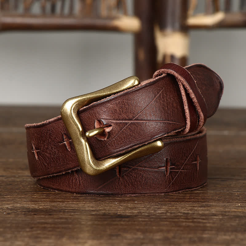 oliver | men's vintage leather belt coffee