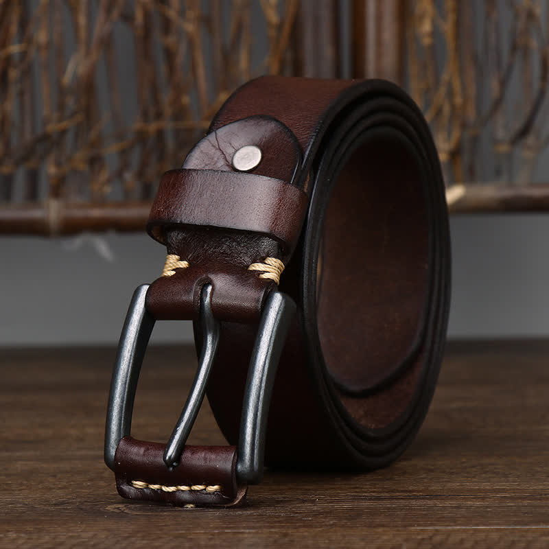 oscar | men's leather cowboy belt brown