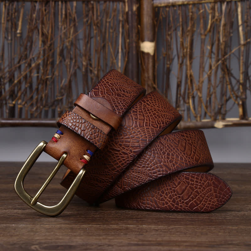oscar | men's snakeskin grain leather belt