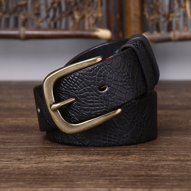 oscar | men's snakeskin grain leather belt