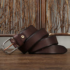 oliver | classic leather belt with carved buckle